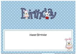 Westie Dog's Bithday Matching Large Dl Insert