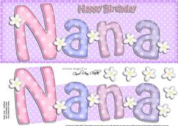 Large Dl Birthday Nana Butterflies Card & 3D Decoupage