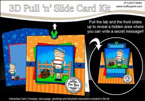 3D Schoolboy Zeke Pull N Slide Kit with 3D Decoupage