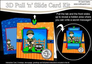 3D Army Cadet Gazza Pull N Slide Kit with 3D Decoupage