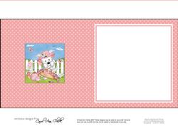 Westie Dog's Bonnet & Basket Matching Square Insert