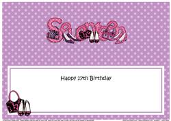 17th Birthday Large Dl Matching Large Dl Insert