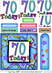 70th Birthday Quick Card with Pyramage