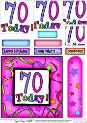 70th Birthday Quick Card with Pyramage