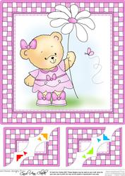 8 x 8 Rosie's Flower Scalloped Corner Topper