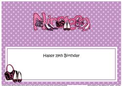 19th Birthday Large Dl Matching Large Dl Insert