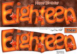 18th Birthday Large Dl Quick Card N 3D Decoupage
