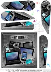 Birthday Gadgets & Gismos Fan Pyramage Topper