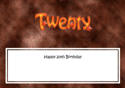 20th Birthday Large Dl Matching Large Dl Insert