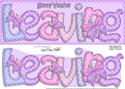 Sorry You're Leaving Butterflies Large Dl with 3D Decoupage