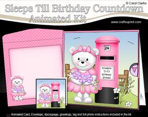 3D Teddy Tess Sleeps Till Granny Comes Countdown Moveable