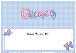 Mothers Day Grandma Butterflies Large Dl Matching Insert