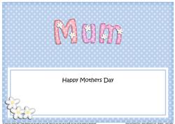 Mothers Day Mum Matching Large Dl Insert