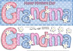 Large Dl Mothers Day Grandma Quick Card 3D Decoupage