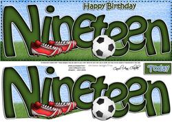 19th Birthday Large Dl Quick Card N 3D Decoupage