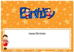 Bazil's Football Birthday Large Dl Matching Large Dl Insert