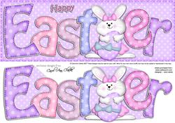 Large Dl Easter Bunny Quick Card N 3D Decoupage
