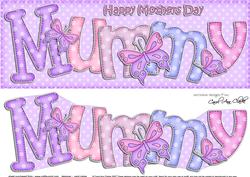 Large Dl Mothers Day Mummy Butterflies Card & 3D Decoupage