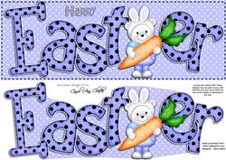Large Dl Easter Teddy Quick Card N 3D Decoupage