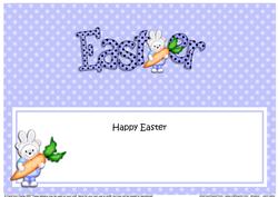 Easter Teddy Matching Large Dl Insert