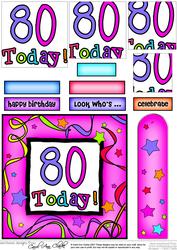 80th Birthday Quick Card with Pyramage