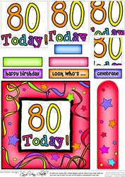 80th Birthday Quick Card with Pyramage