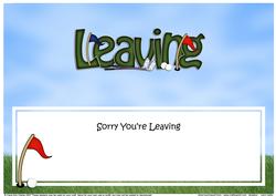 Sorry You're Leaving Large Dl Matching Insert