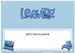 Sorry You're Leaving Large Dl Matching Insert