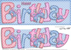 Large Dl Birthday Butterflies Card & 3D Decoupage