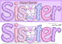 Large Dl Easter Sister Quick Card & 3D Decoupage