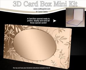 Metallic Embossed Leaves Dl Card Box Mini Kit