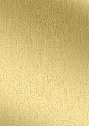 'gold Metallic Swirls Embossed' Backing Paper