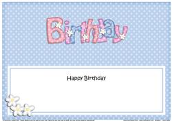 Birthday Matching Large Dl Insert