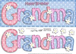 Large Dl Birthday Grandma Quick Card N 3D Decoupage