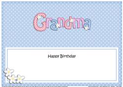 Large Dl Birthday Grandma Matching Large Dl Insert
