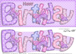 Large Dl Birthday Butterflies Card & 3D Decoupage