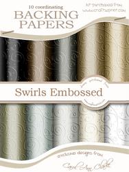 'swirls Embossed' Neutrals Backing Paper Kit