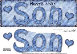 Birthday Son Large Dl 3D Decoupage
