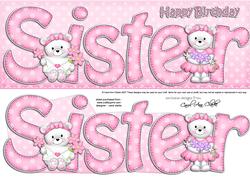 Large Dl Sister Quick Card N 3D Decoupage