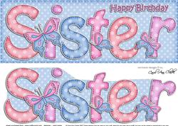 Large Dl Sister Quick Card N 3D Decoupage
