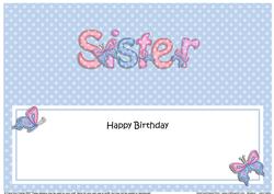 Birthday Sister Matching Large Dl Insert