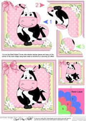 Milly Moo Cow Shell Edged Corner Stacker