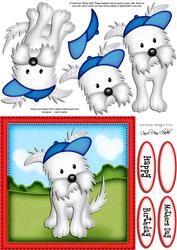 Jock the Westie Dog Quick Card & 3D Decoupage