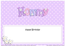 Birthday Mommy Large Dl Matching Insert