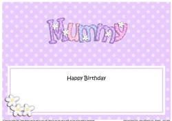 Large Dl Birthday Mummy Matching Large Dl Insert