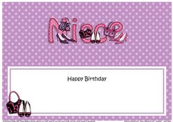 Birthday Niece Large Dl Matching Large Dl Insert