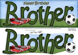 Birthday Brother Large Dl Card N 3D Decoupage