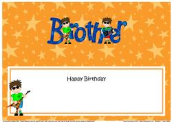 Birthday Brother Large Dl Matching Insert