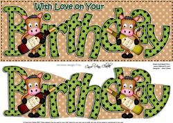 Birthday Large Dl Card N 3D Decoupage