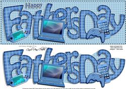 Fathers Day Large Dl Card N 3D Decoupage
